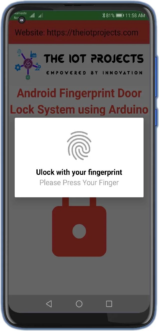 Fingerprint Door Lock System using Arduino and Smartphone