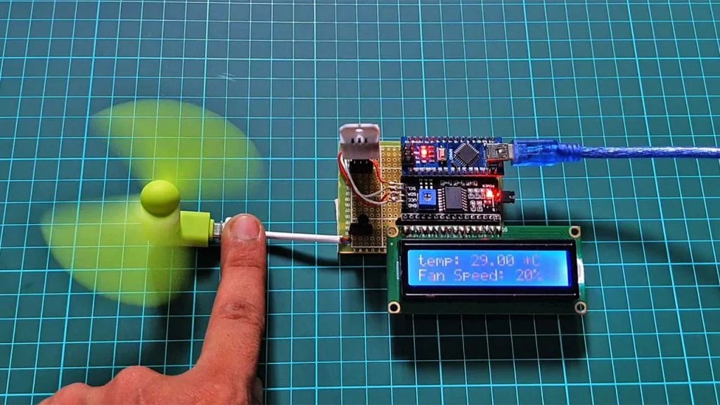 Temperature Based Automatic Fan Speed Controller using Arduino
