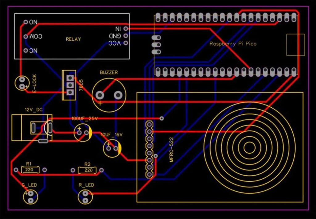 RFID Based Door Lock Control System using Raspberry Pi Pico
