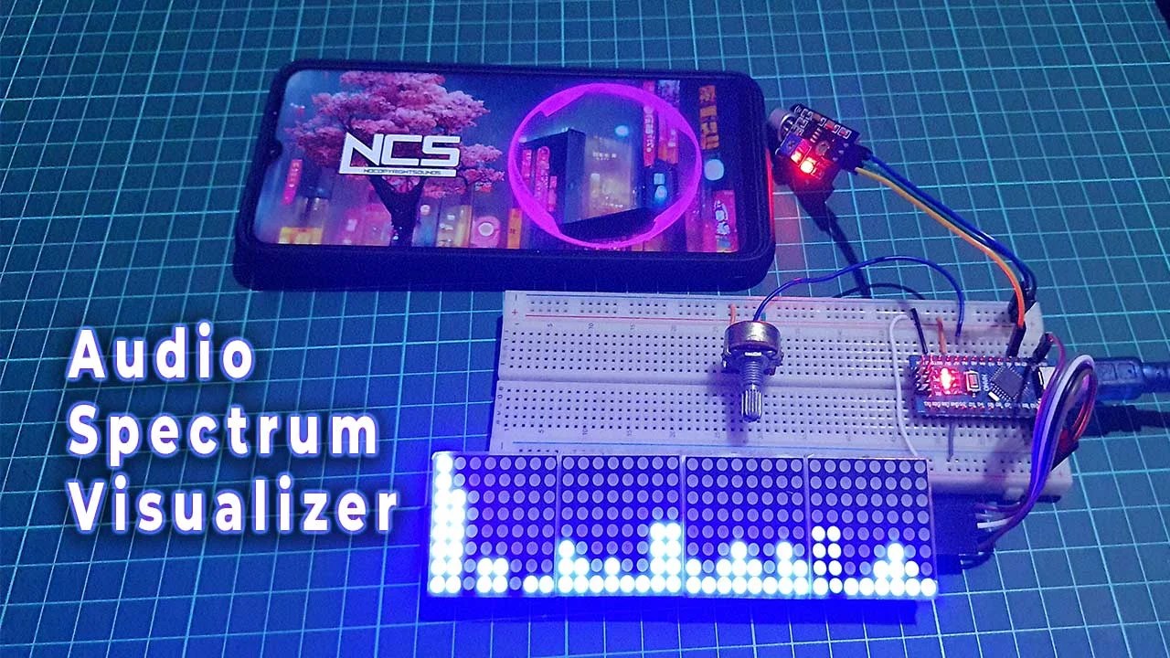 Audio Spectrum Visualizer Using Arduino & Matrix Display