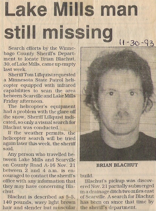 Brian Richard Blachut Iowa Cold Cases