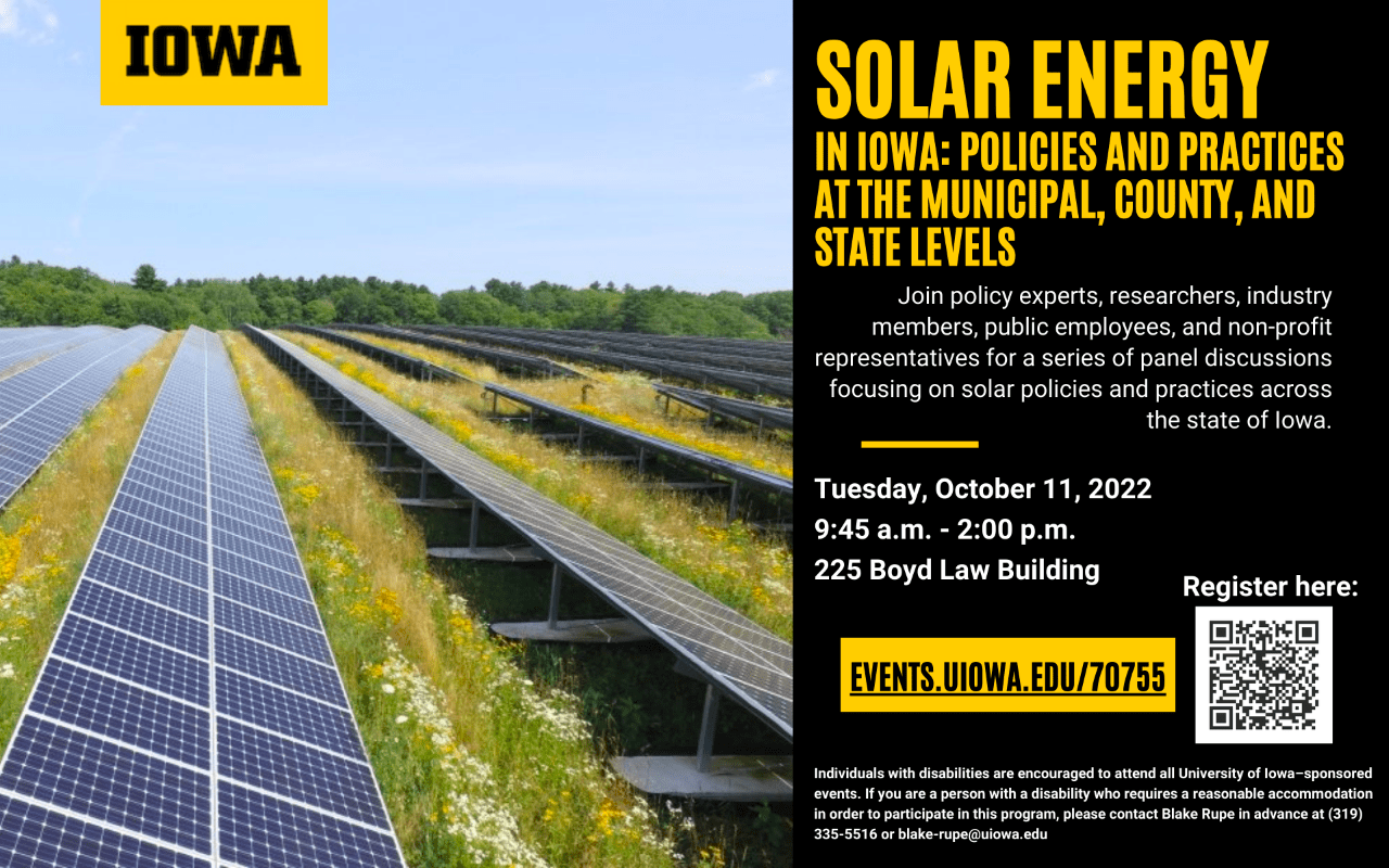 Solar Energy in Iowa Policies and Practices at the Municipal, County