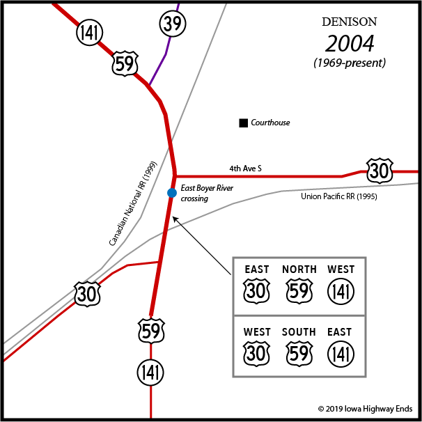 Denison Highway Chronology