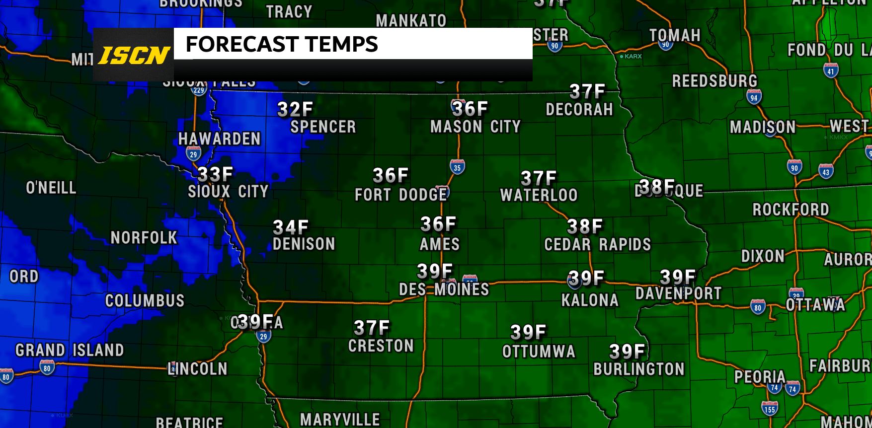 Freeze Warning and Frost Advisory Issued for Northwest Iowa