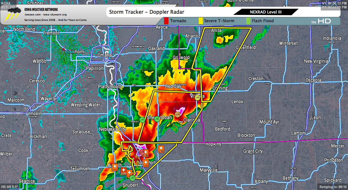 Severe Thunderstorm Warning for W Adair, W Adams, E Cass until 545pm Iowa Weather Blog