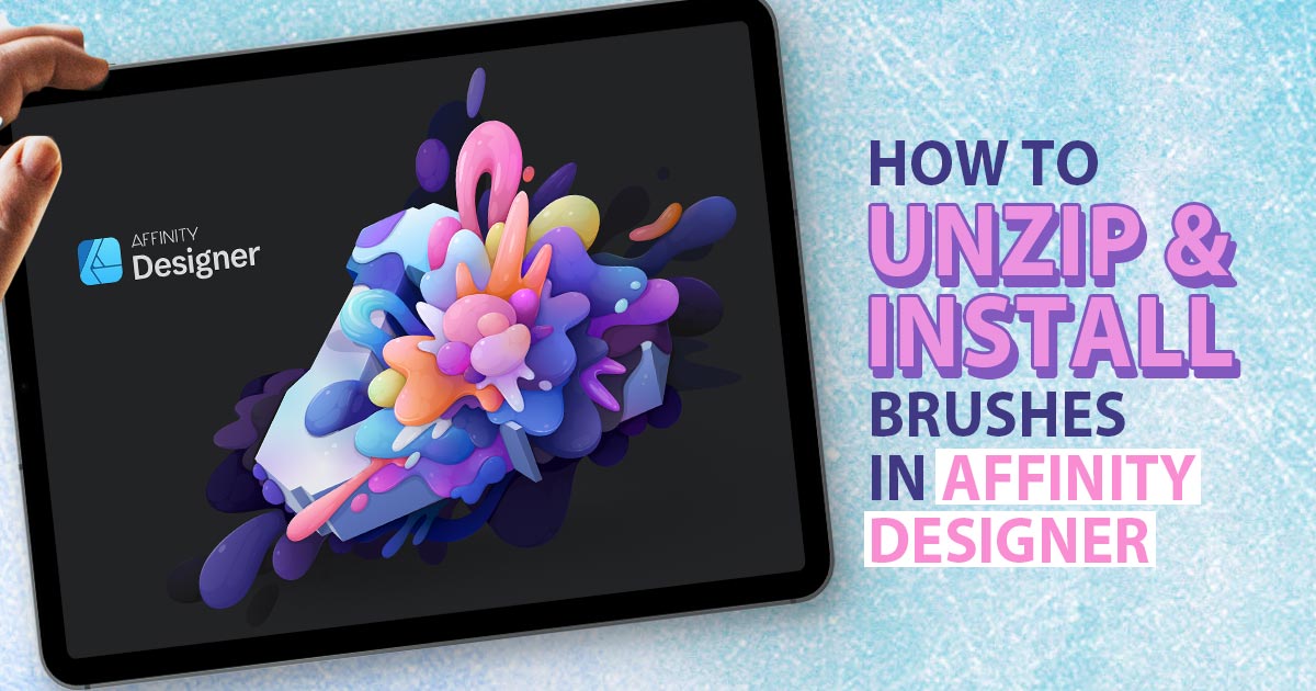 How to Unzip & Install Affinity Designer Brushes on the iPad iPad