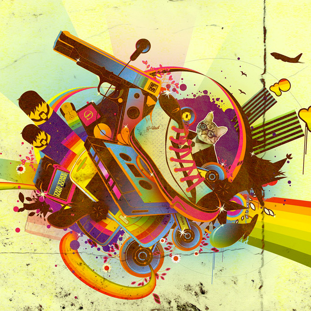 Abstract Collage iPad Wallpaper