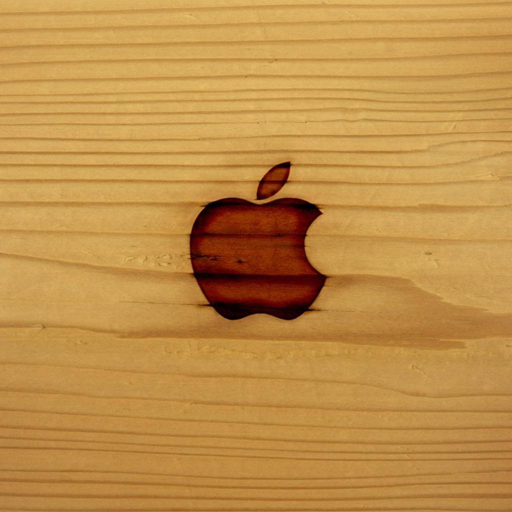 Apple Wood iPad Wallpaper