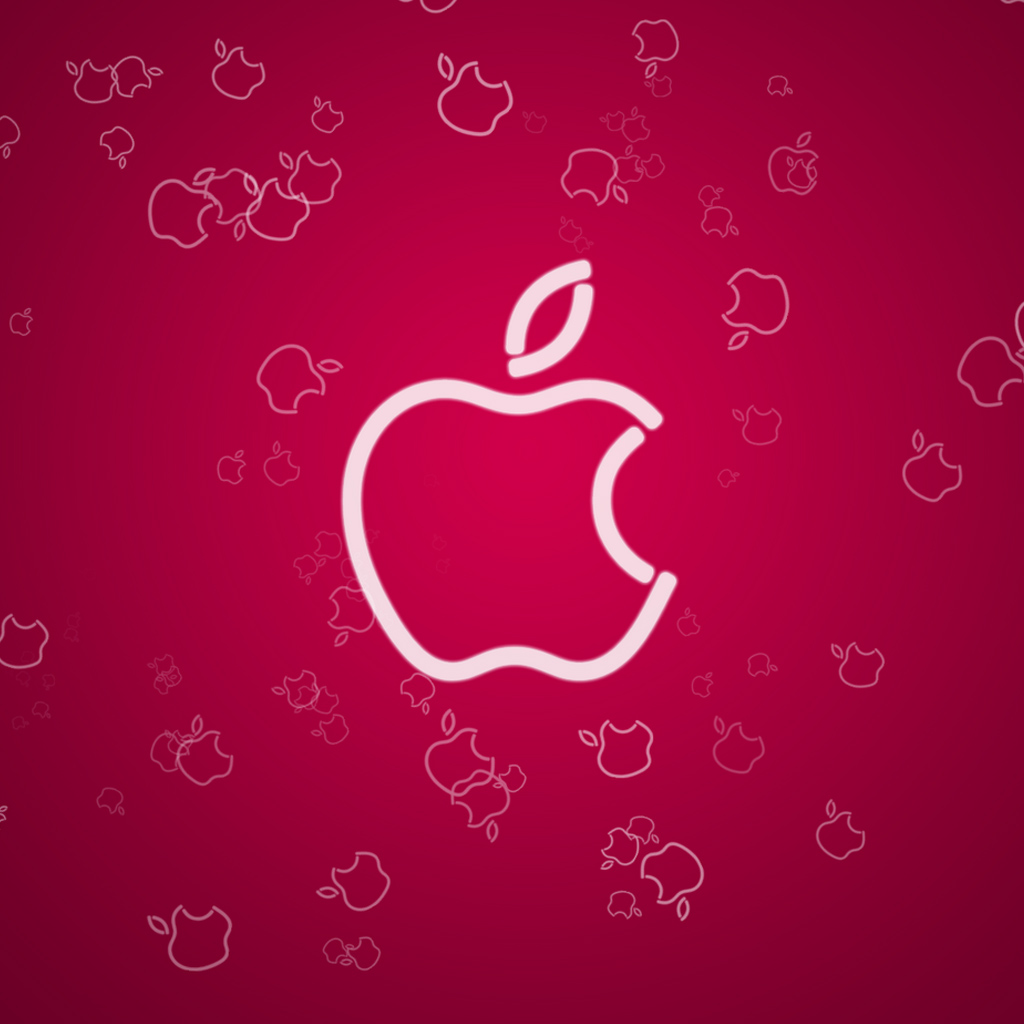 Neon Apple iPad Wallpaper