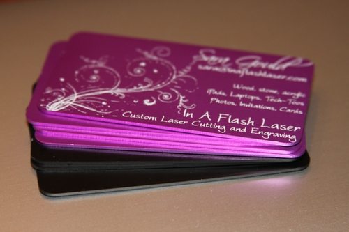 Aluminum Business Cards In A Flash Laser iPad Laser Engraving, Boutique Printing, Laser