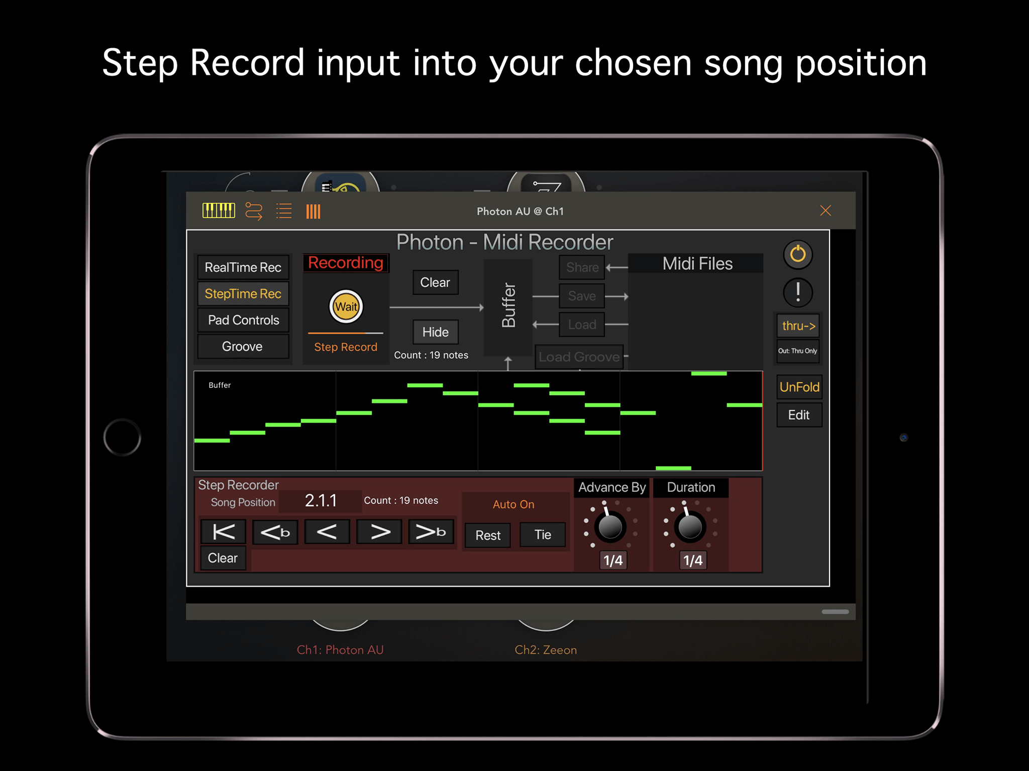 Photon AU MIDI Sequencer