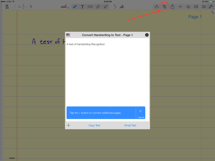 Notes Plus How to Convert Handwriting to Text iPad Notebook