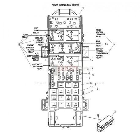 Módulo integrado TIPB / TIPM - Fusiblera|Jeep|Wrangler|JK|4692236AI