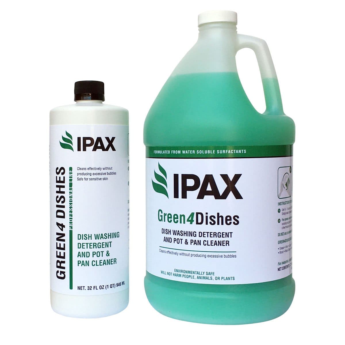 Green 4 Dishes Dish WareWashing Soap Pot & Pan Cleaner IPAX