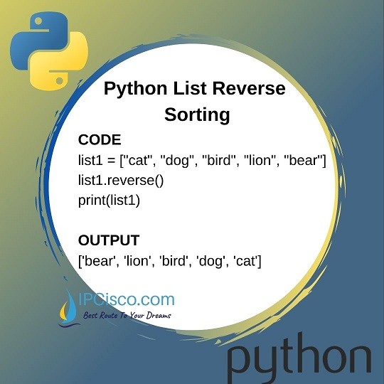 Python List Sort How To Sort Lists? Sort & Reverse Methods ⋆ IpCisco