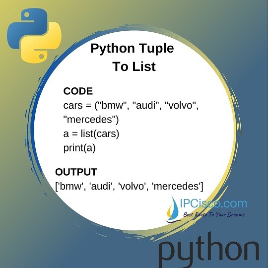 Python Tuple to List How to Convert Python Tuple To Python List??? IpCisco