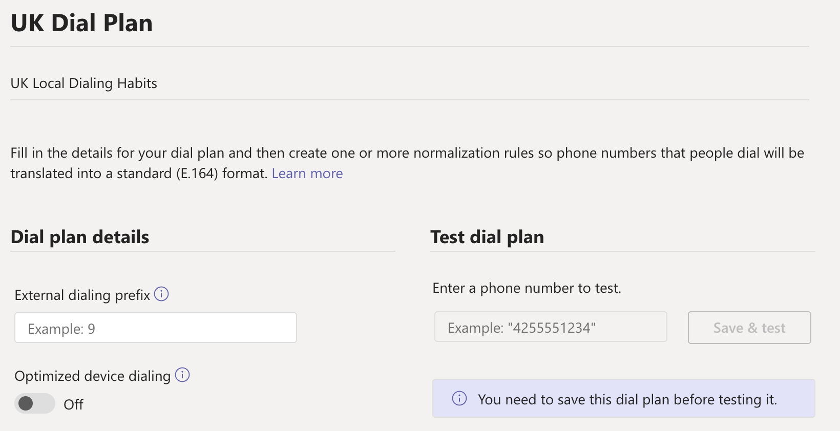 For the moment this contains no normalisation rules, therefore nothing. So let’s go