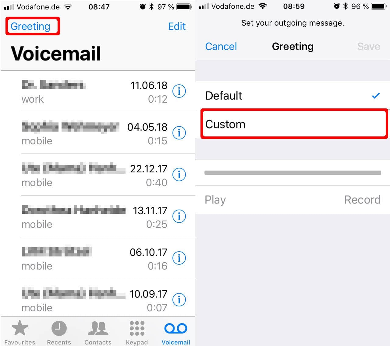 Voicemail Greeting on iPhone How to Record