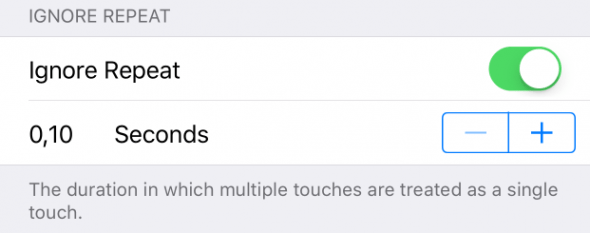 Ignore Repeated Touches Gadgetin