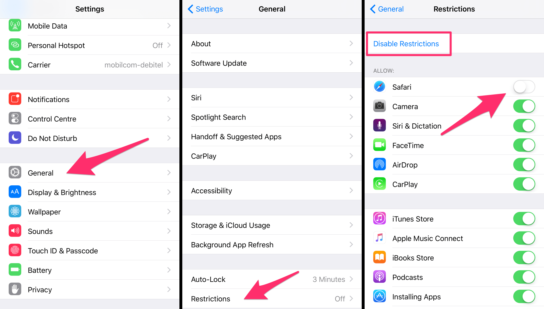 Use Restrictions To Block Unwanted Apps On Your iPhone