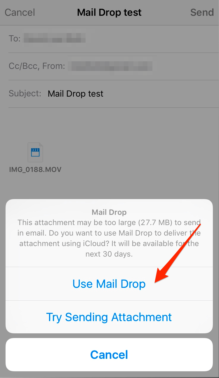 How To Send Large Files via Mail Drop on iOS Device
