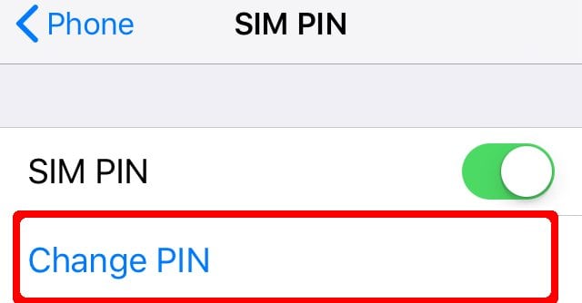 How to Change SIM PIN on iPhone