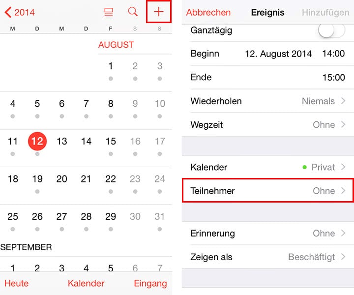 iPhone Kalender teilen und Leute zu Events einladen!