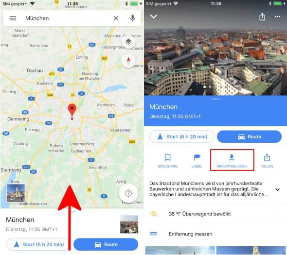 My Maps Offline Nutzen Google Maps offline Karten nutzen am iPhone so geht's!