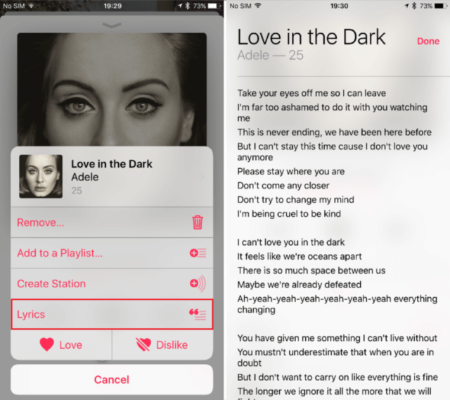 Cómo ver las letras de tus canciones favoritas en iOS 10 • iPhoneate