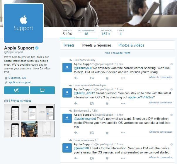Apple devient ultraserviable sur Twitter iPhoneSoft