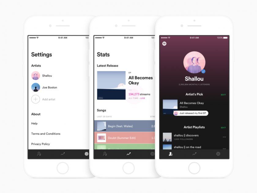 Spotify dévoile une app pour les artistes avec des stats