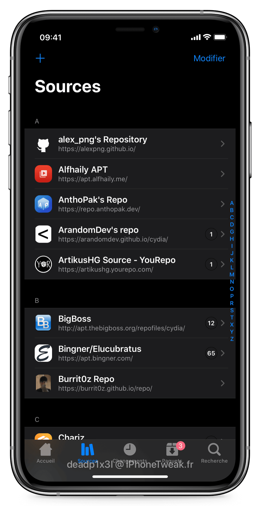 Zenumbra affichez le nombre de paquets installés pour chaque repo