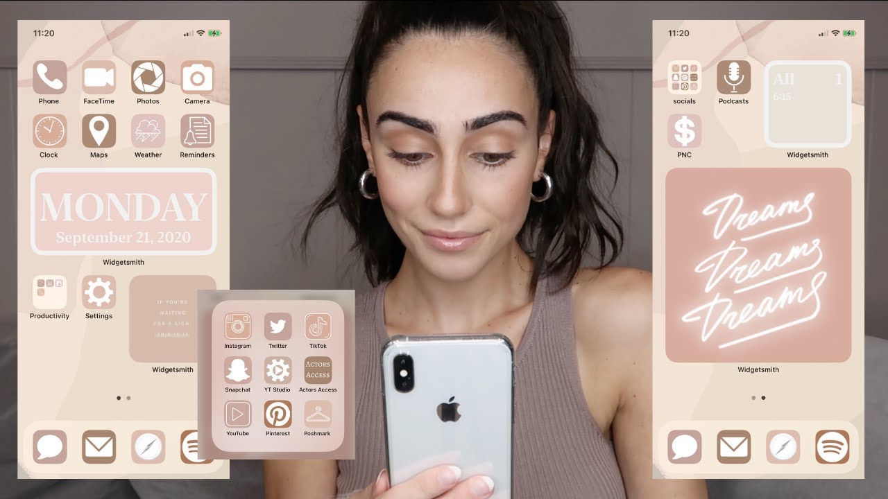 HOW TO CUSTOMIZE YOUR IPHONE HOME SCREEN WITH IOS 14 Neutral & Beige