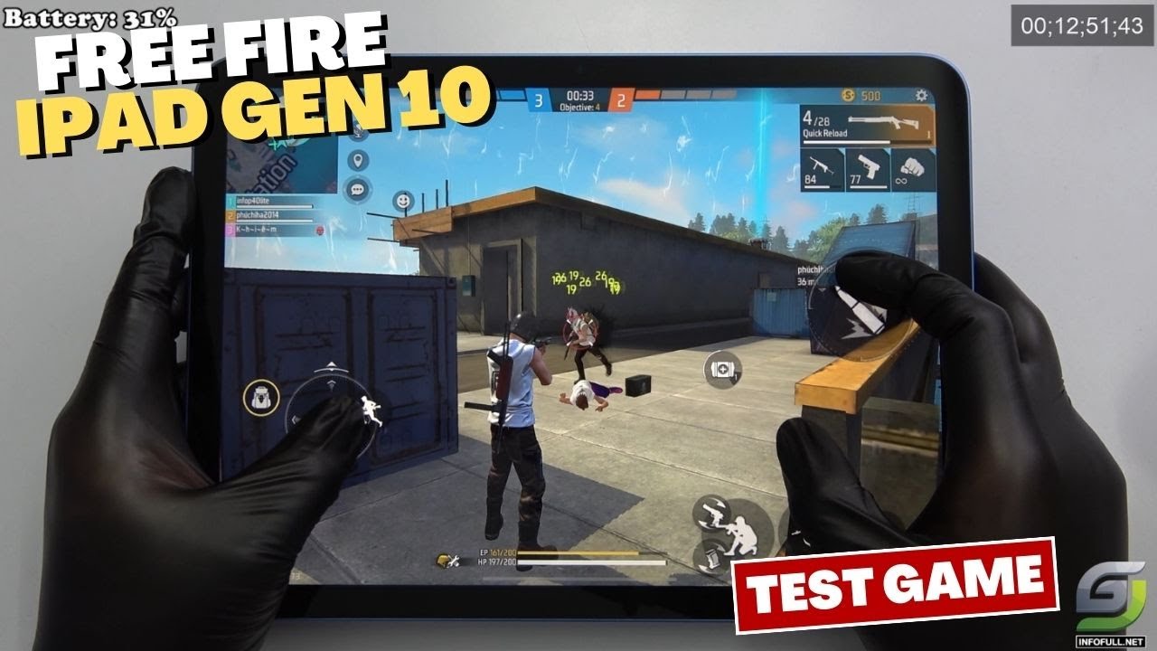 iPad 10 test game Free Fire - iPhone Wired