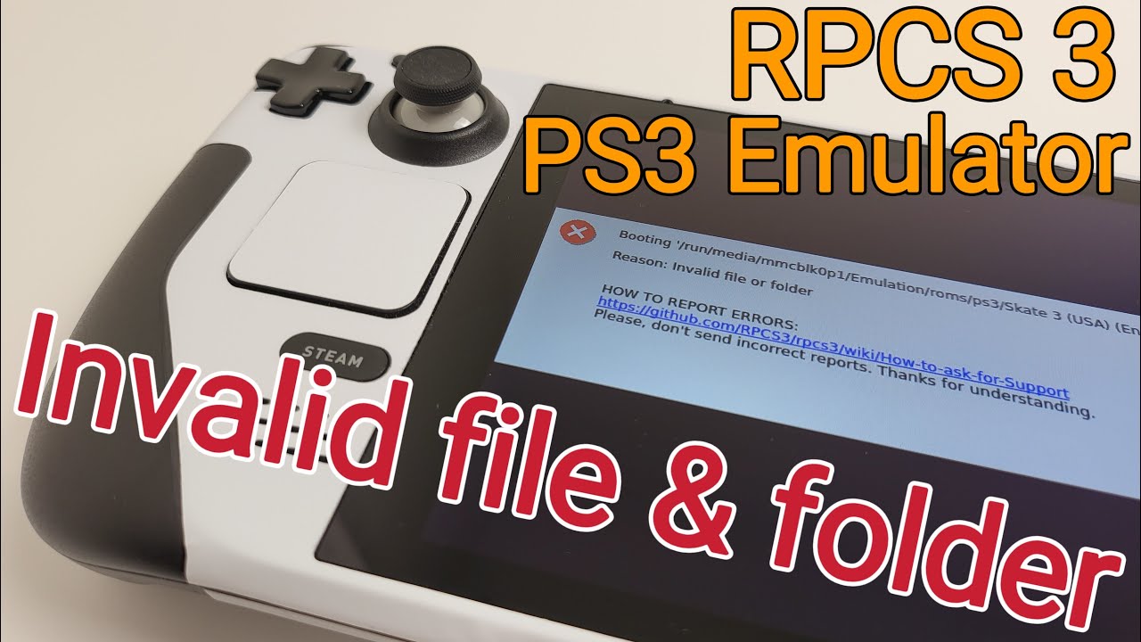 RPCS3 PS3 Emulator ISO Games Booting Fail Invalid File & Folder Fix