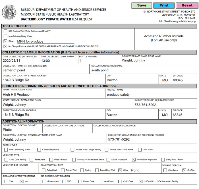 Mizzou water resources example d1 form itypodpars