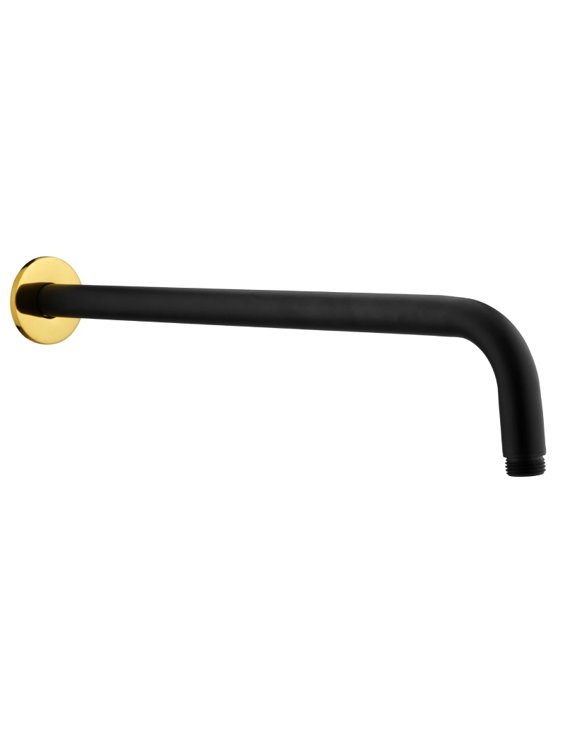 18 INCH ROUND SHOWER ARM MATT BLACK GOLD IPM