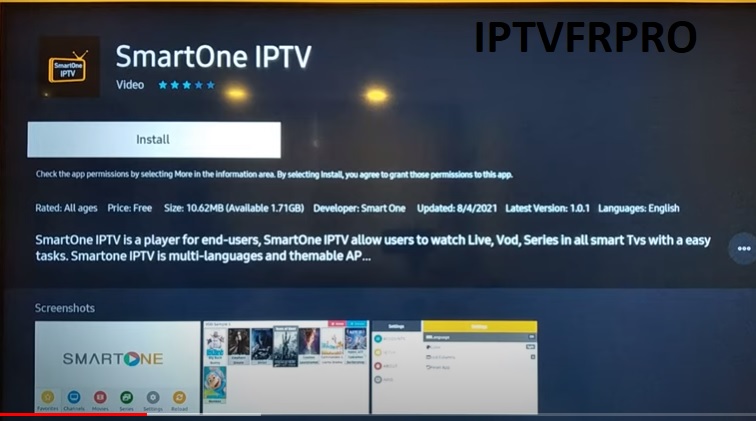 IPTV PREMIUM GRATUIT SUR LES SMART TV Iptvfrpro