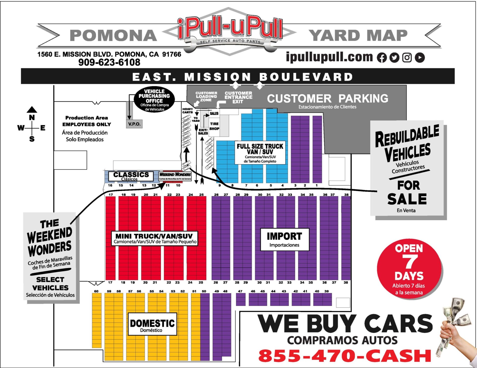 Junkyard Pomona Auto Salvage & Cash for Cars in Pomona, CA