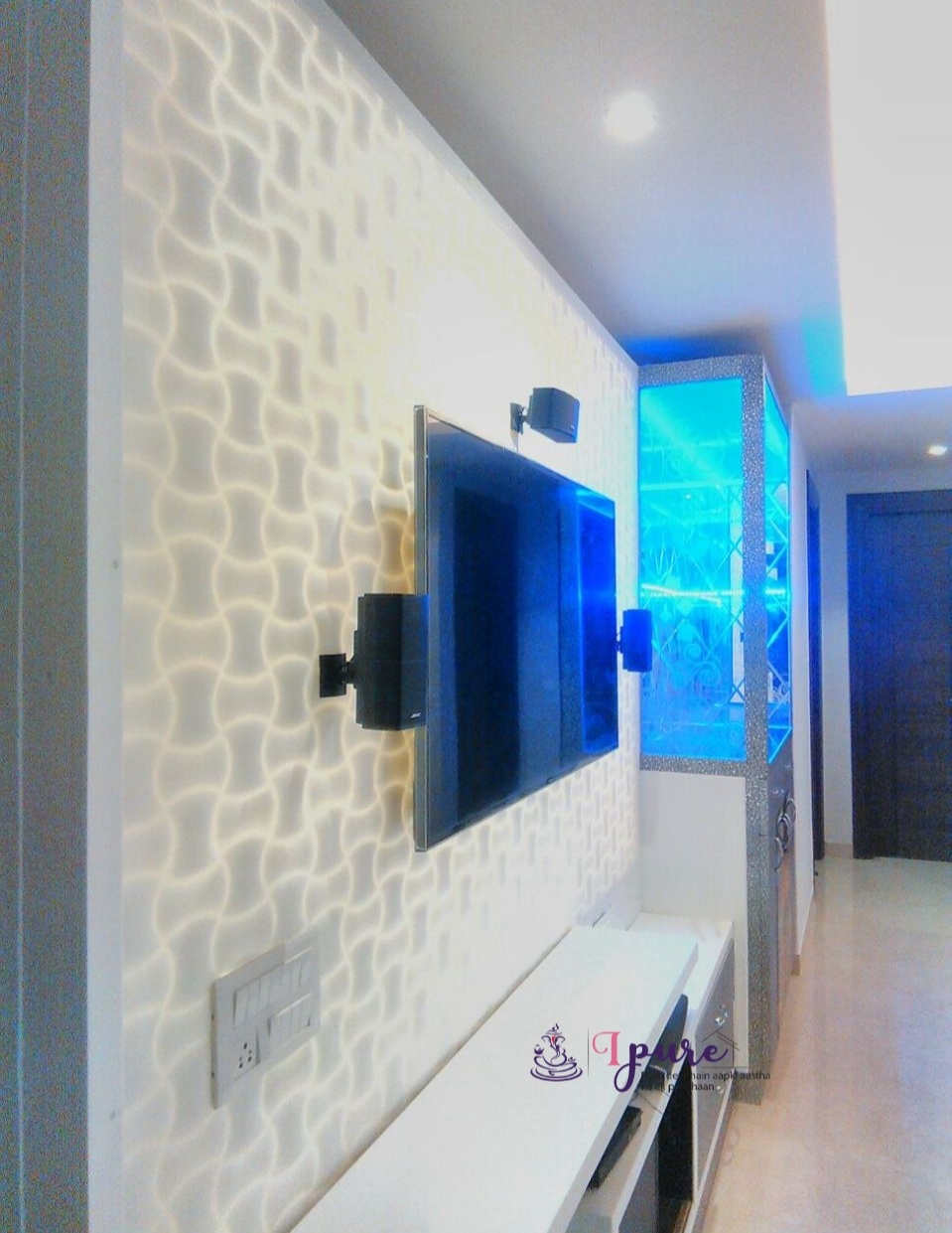 3D Backlight TV Panels Corian Temple Designer