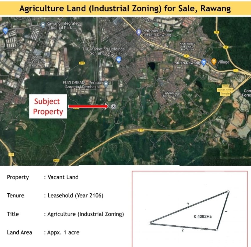 Rawang Agricultural Land For Sale for Sale at Selangor Rawang