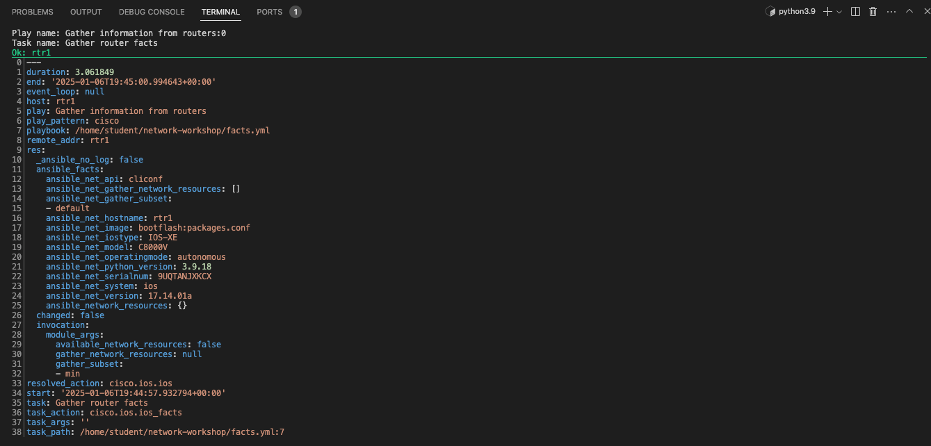 Exercise 3 Ansible Facts