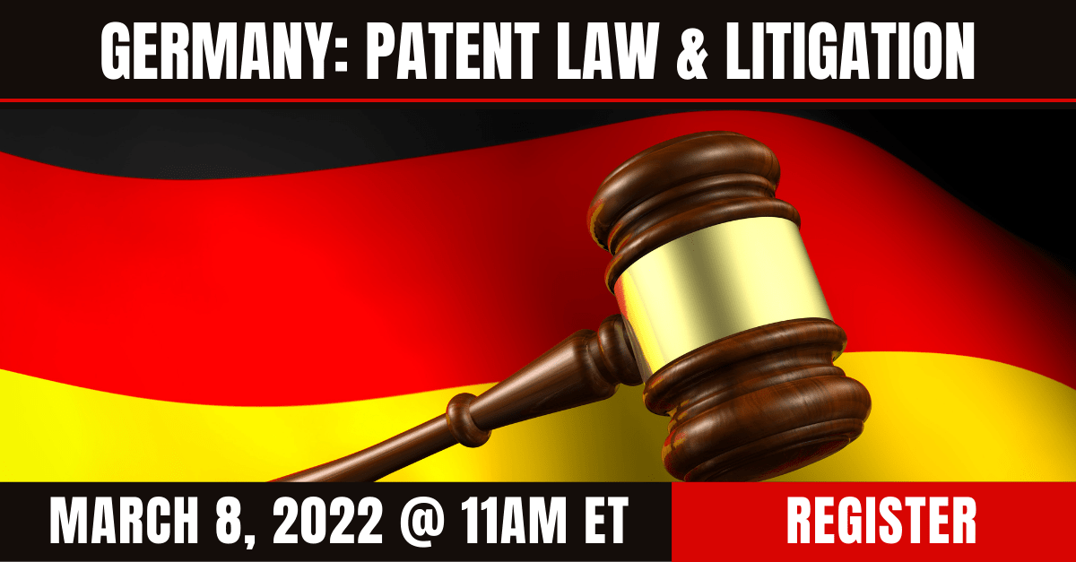 Germany Patent Law & Litigation Patents