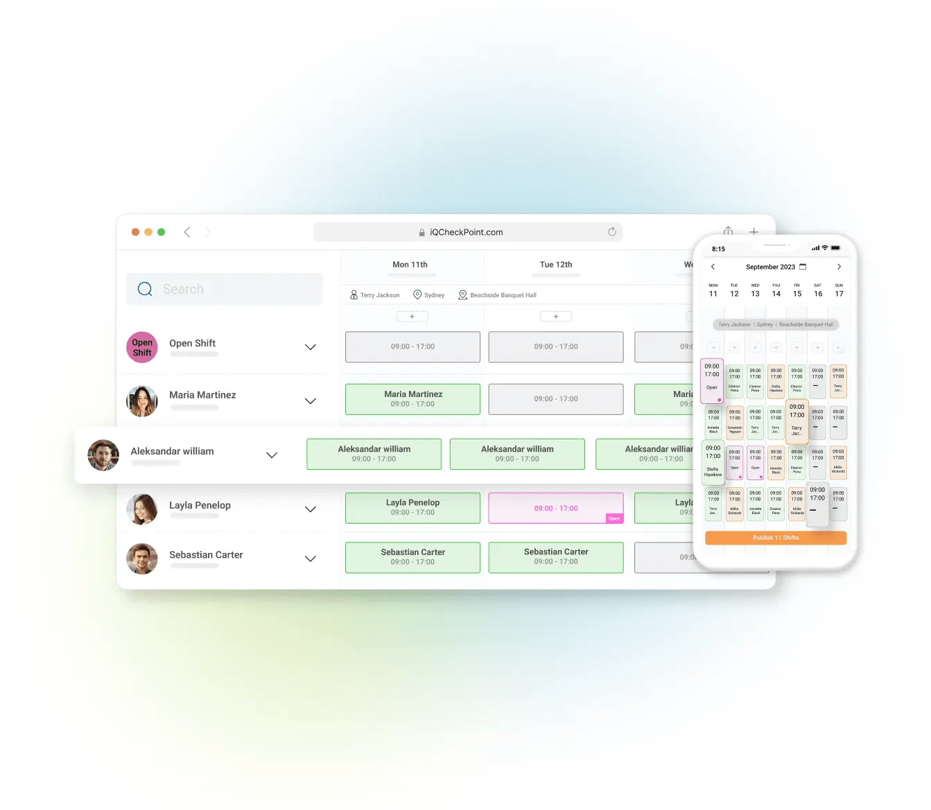 Employee Scheduling iQCheckPoint