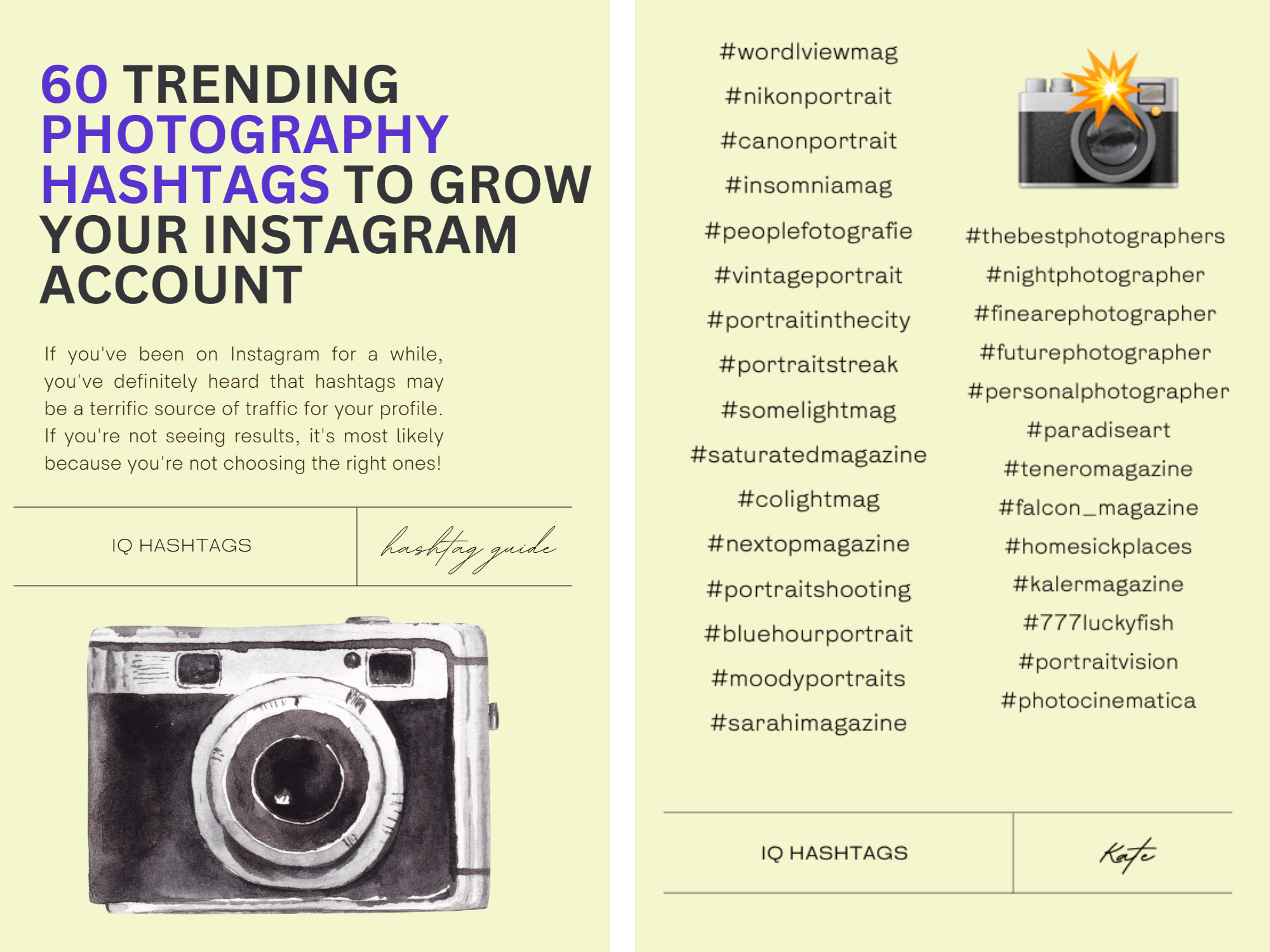 60 Trending Photography Hashtags To Grow Your Instagram Account