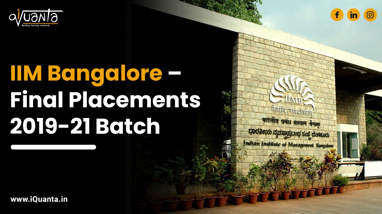 Final placement report of IIM Bangalore for batch 201921