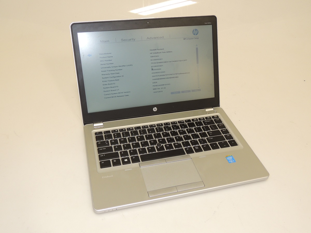 HP EliteBook Folio Notebook PC 9480m S/N: 5CG6043QD1