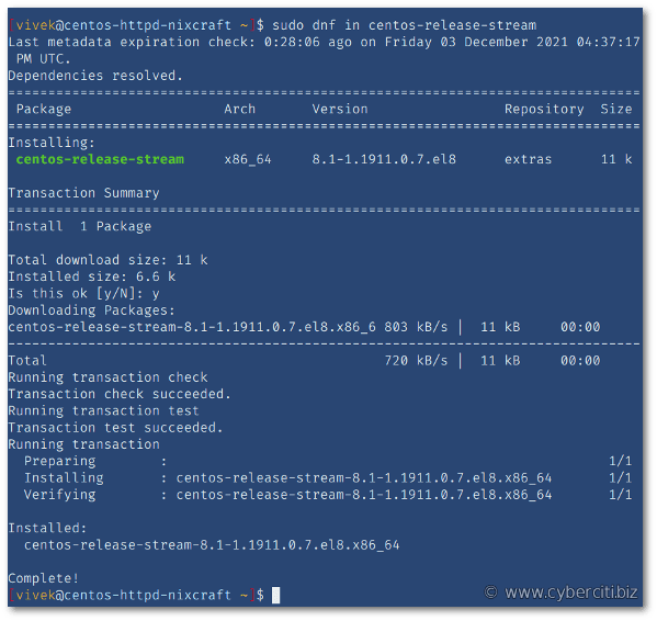 نحوه آپگرید CentOS 8 به CentOS استریم ایرانیکا سرور