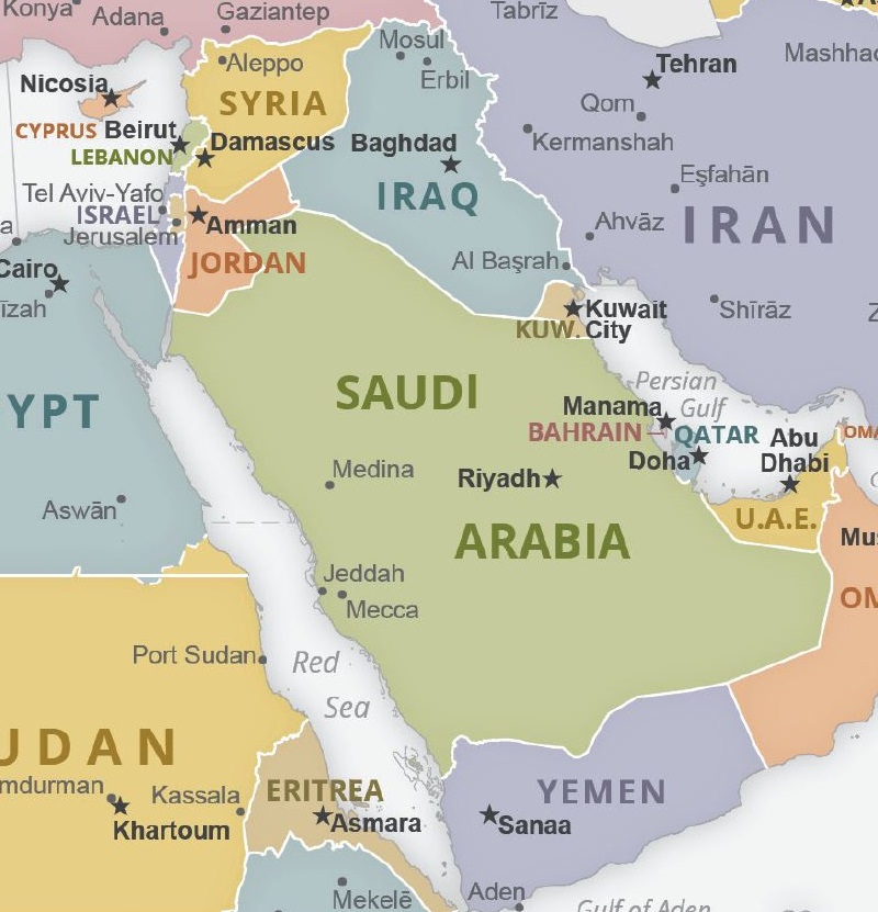 Map Of Iran And Israel Iran’s Confrontation with Israel over Four Decades The Iran Primer