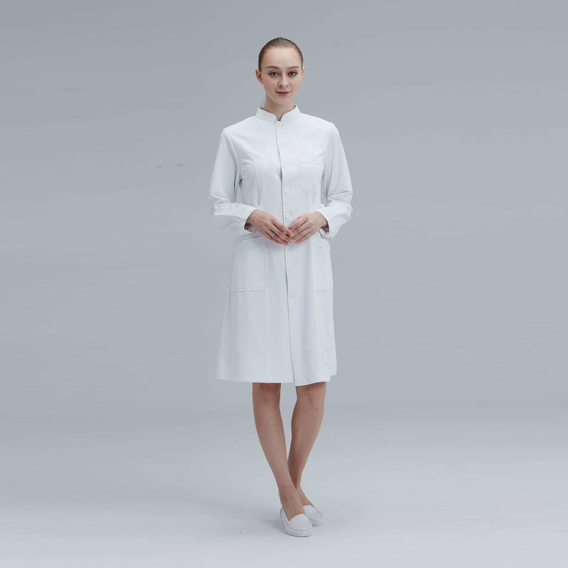 Irder turndown collar high quality nurse doctor dentist coat uniform